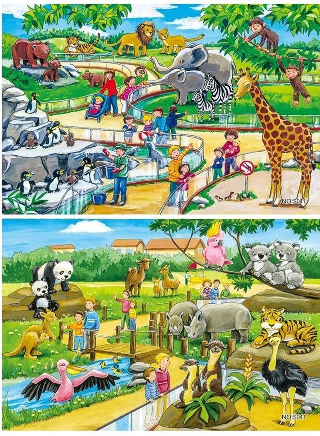 Chocozone 120 Pcs Animal Jigsaw Puzzle for Kids, Educational Puzzles for Kids for Age 4 Toys for 5+ Years Old Boys and Girls (44cm x 28cm) - Pack of 2 (Animals 2) - Image 1